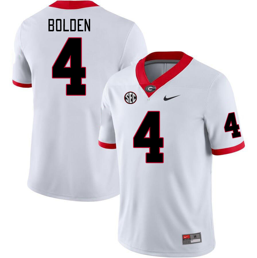 Men #4 KJ Bolden Georgia Bulldogs College Football Jerseys Stitched-White